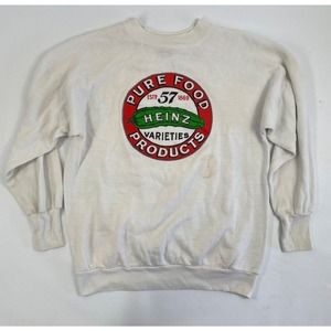 Vintage Rare "Pure Heinz Ketchup" White Sweater 1980’s(?) Signal M